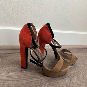 Free People Colorblock Platform Strappy Heel (Size 8)